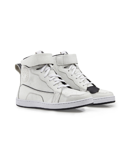 Tenis Bota Kevin Biker Motociclista Piel Unisex Blanco Atacama