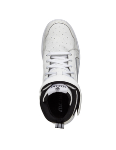 Tenis Bota Kevin Biker Motociclista Piel Unisex Blanco Atacama