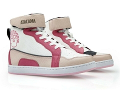 Tenis Bota Steff Biker Motociclista Piel Rosa Atacama