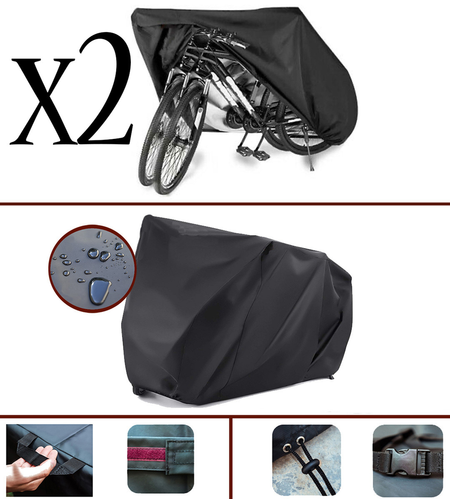 Funda Doble Bicicleta Para Dos X2 Lona Gruesa Impermeable Rodado 29