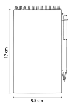 Libreta De Bolsillo Tipo Bloc Con Pluma Y Adhesivos - Vantastiks