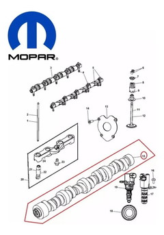 Árbol De Levas Mopar R1500 Dodge Ram 5.7 Hemi - tienda online