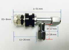 Valvula Rueda Moto Cuatri Scooter 90 Grados Sensor Presion - comprar online