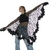 Poncho Halloween Fantasia Sobretudo Morcego Preto Bat 1,47m