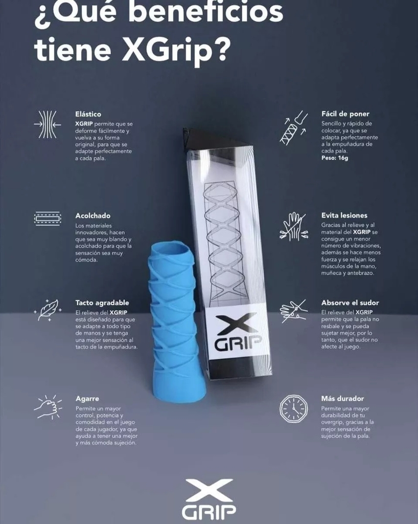 X Grip Padel Antivibrador Relieve Hesacore