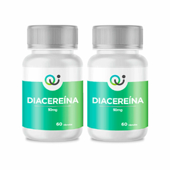 Kit 2 potes diacereína 50mg 60 cápsulas