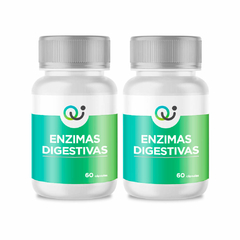 Kit 2 potes enzimas digestivas 60 cápsulas