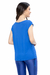 Camiseta Lace - Azul Bic - Mulher Elástica | Moda Fitness