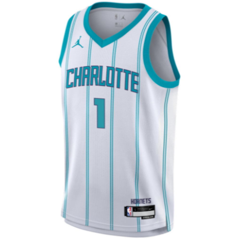 Camiseta NBA Charlotte Hornets Association Edition 2023 2024 Branca Masculina Swingman