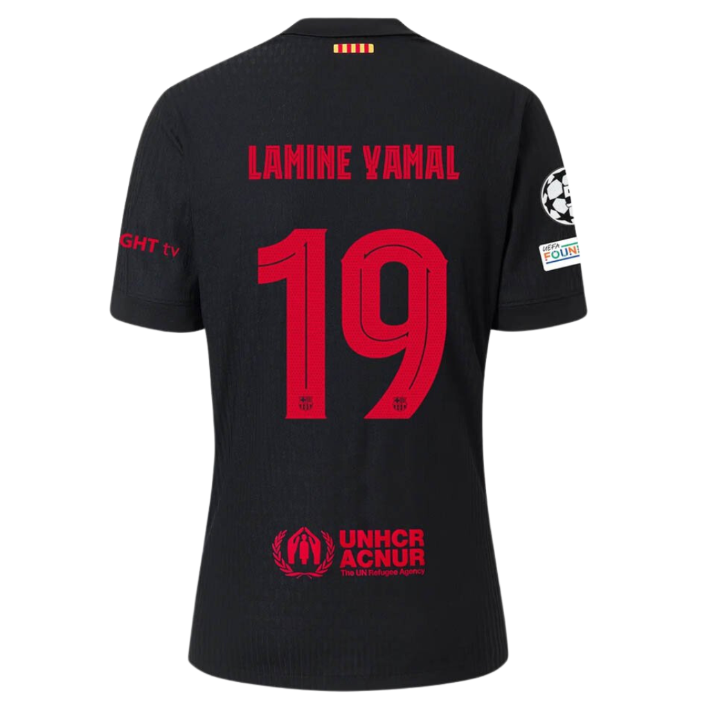 Camiseta Barcelona Away 2024 2025 Revelada por Nike Negra con Detalle