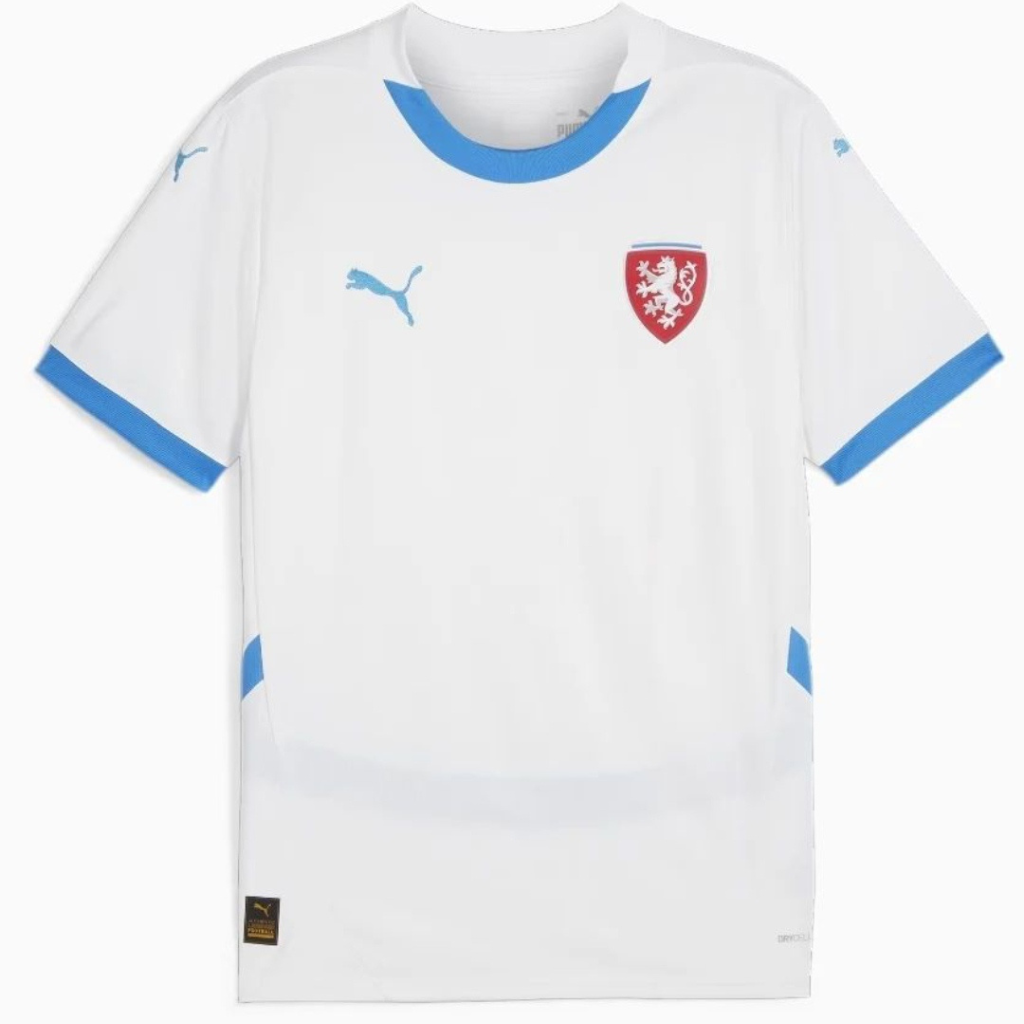 Czech Away 2024 2025 Jersey White and Blue Fan Puma