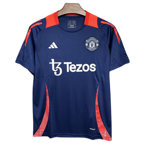 Manchester United 2024 2025 Jersey Bluen and Red Fan Men Adidas