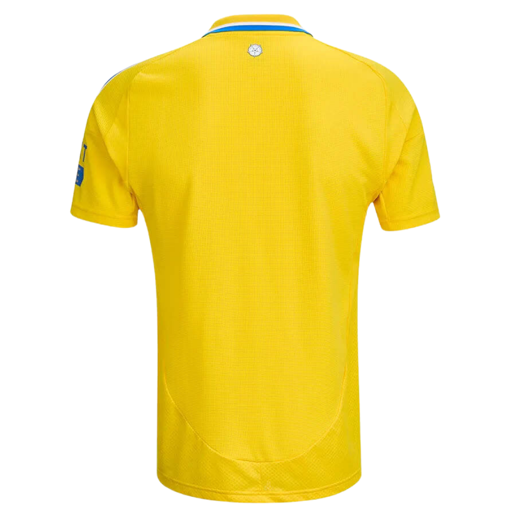 Camiseta Leeds United Visitante 2024 2025 Amarillo y Azul Aficionado H