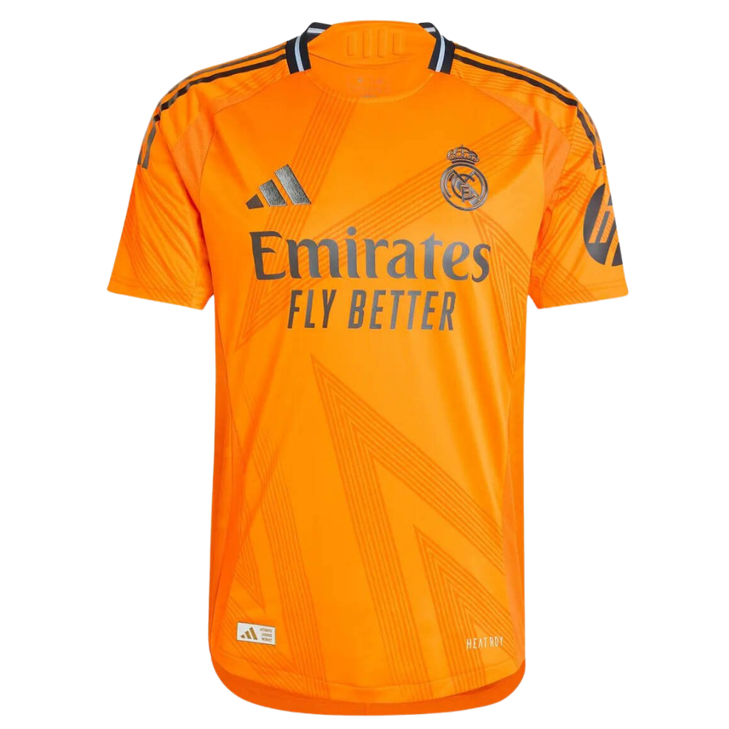 Real Madrid Away 2024 2025 Jersey Orange Fan Men Adidas