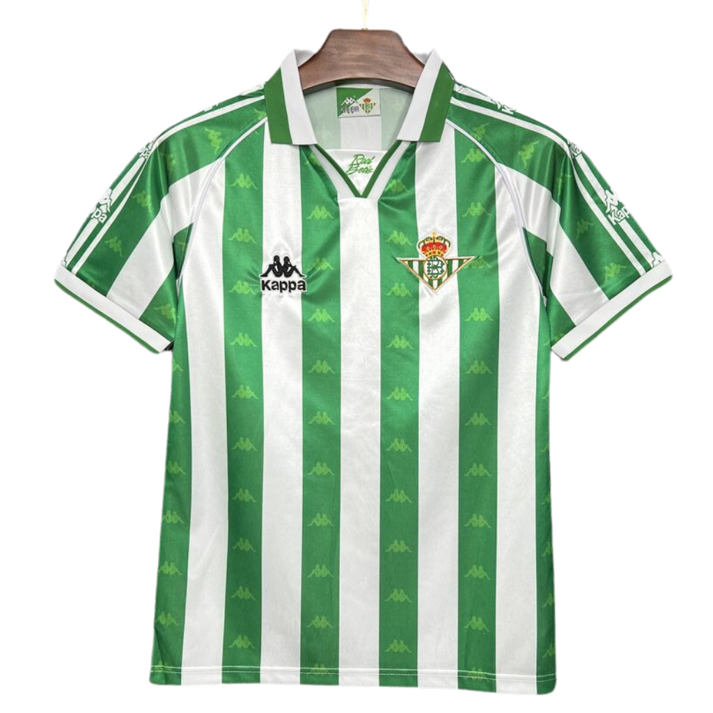 Real Betis Home Retro 1995 1997 Green and White Fan Men Kappa