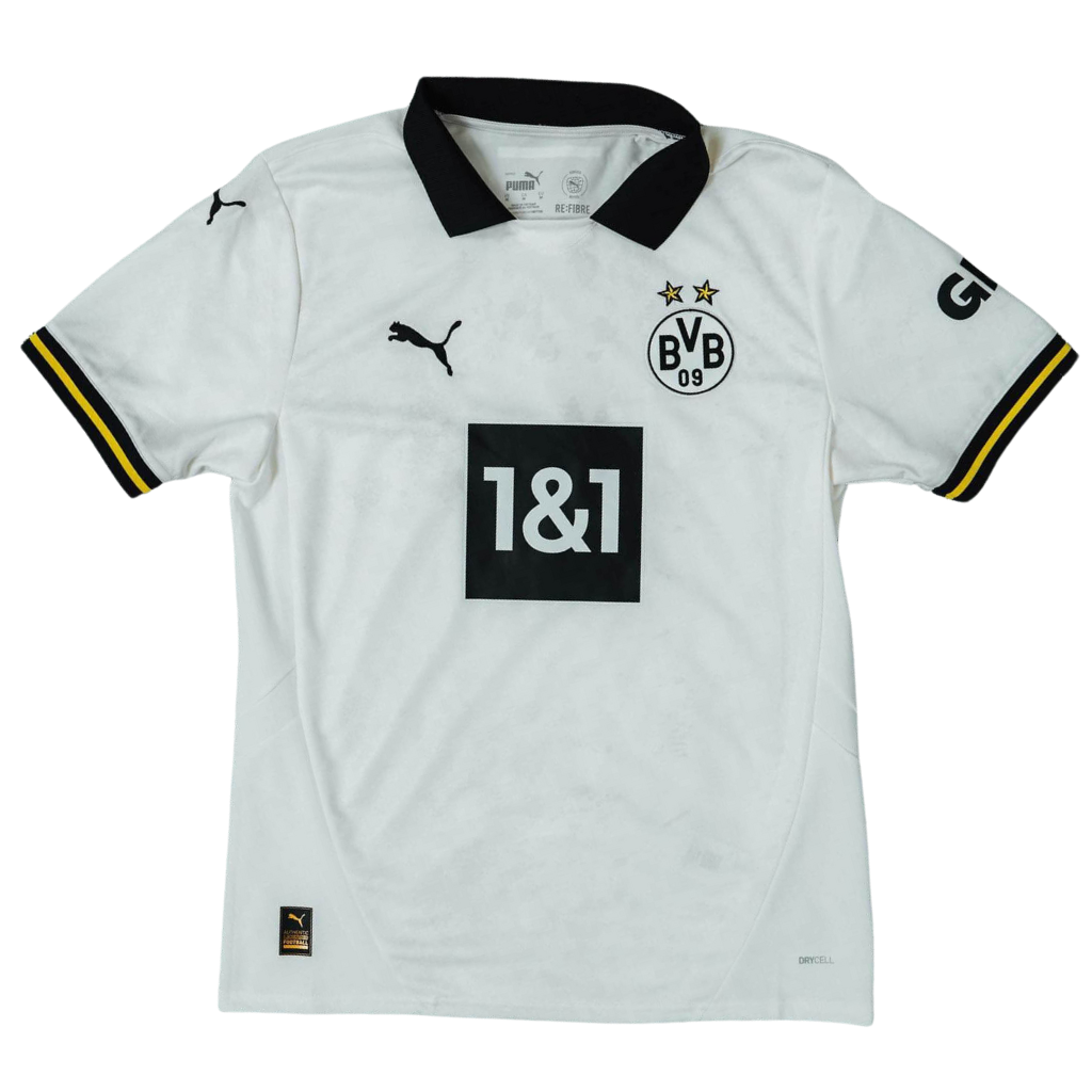 Camiseta Borussia Dortmund Tercera 2024 2025 Blanca y Negra Aficionado
