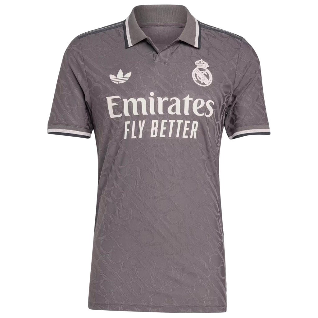 Nueva Camiseta Real Madrid Tercera 2024 2025 Gris Carbon Hombre Afici