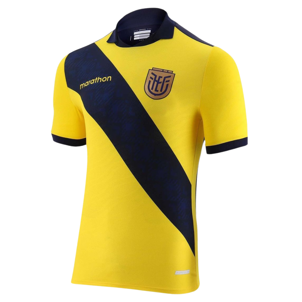 Camisa Equador Home 2024 2025 Amarela e Azul Torcedor Masculina Marath