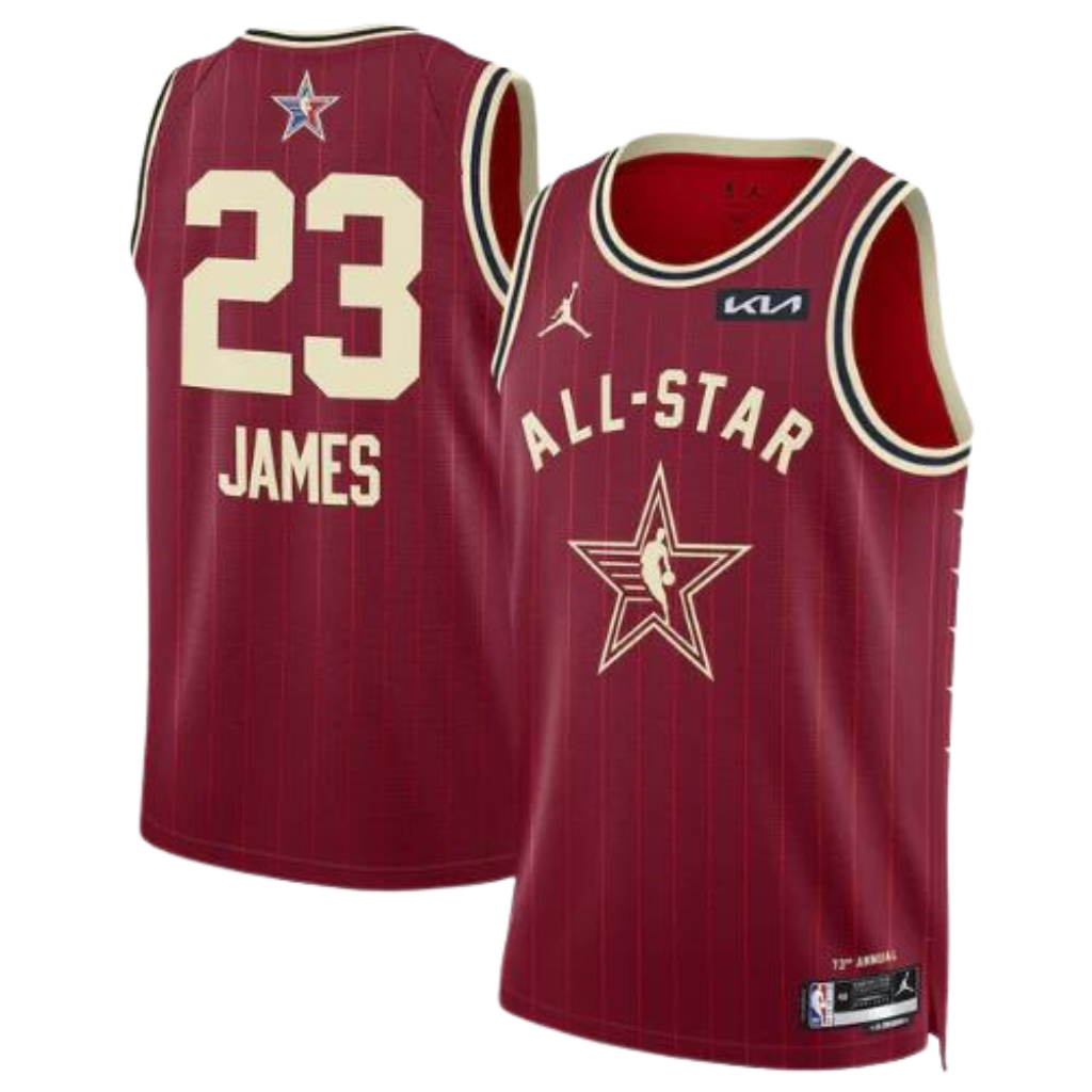 Camisa NBA All Star Game 2024 Unissex LeBron James Jordan Swingman