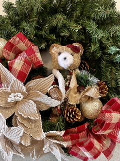 Guirlanda De Natal Amoreira Decor Ursa de Palha 60 cm - comprar online