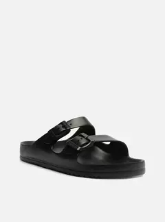 Slide Preto Flatform Tiras Brizza - comprar online