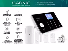 Kit Alarma Domiciliaria Gadnic Inalámbrica GSM Con Pantalla LED - comprar online