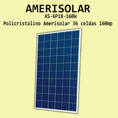 Panel Solar Amerisolar Policristalino 36 celdas 160Wp