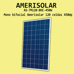 Panel Solar Mono 450w Perc All Black Amerisolar 120 celdas