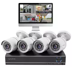 Cámaras de Seguridad + DVR Gadnic x4 Interior / Exterior IP CCTV Visión Nocturna 1Tb