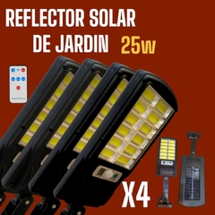 4 x Reflector led solar 25w c/remoto - comprar online