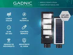 Reflector Solar Led 120W GADNIC S-LIGHT10 Sensor De Movimiento Exterior - comprar online