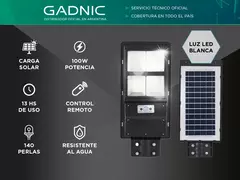 Reflector Solar Led 100w Gadnic S-LIGHT8 Con Sensor de Movimiento Para Exterior - comprar online