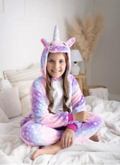 Pijama inverno plush de Unicórnio - Tamanho 7/8 e 11/12 anos - loja online
