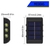 Arandela solar 6 leds jardim escadas muros prova dágua - comprar online