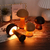 Luminária Cogumelo LED em Madeira - comprar online