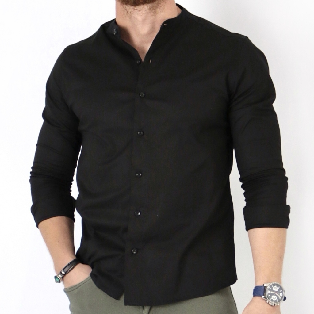 CAMISA LUCIA CUELLO MAO NEGRA