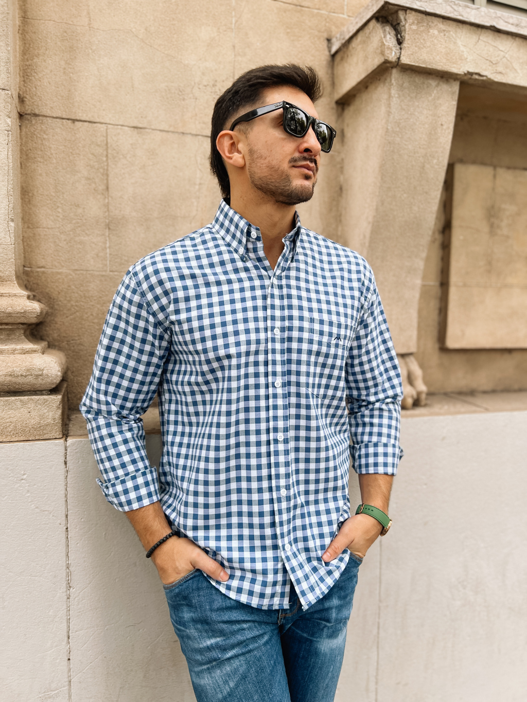 Camisa leñadora azul sale