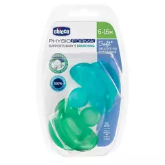 Pack de Chupetes Chicco Physio Soft 6-16m Azul - Verde