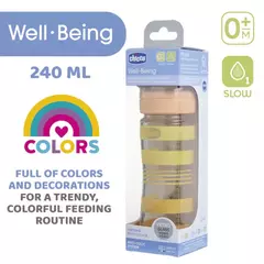 Mamadera Chicco Well Being Vetro Glass 250 Ml 0m+ - comprar online