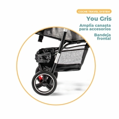 Coche Travel System Pikaboo You Gris