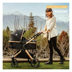 Coche Cuna Travel System Pikaboo Kansas Negro