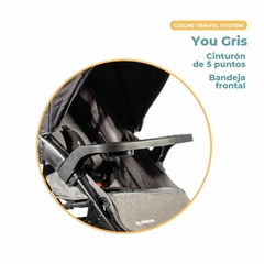 Coche Travel System Pikaboo You Gris - tienda online