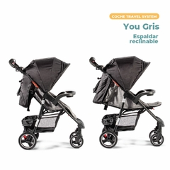 Coche Travel System Pikaboo You Gris - Pikaboo