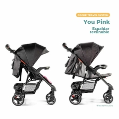 Coche Travel System Pikaboo You Rosado en internet