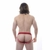 Cueca Jockstrap vermelha com faixa dupla fina