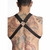 Arreio Masculino - Harness Elástico Preto com argola e triângulo em metal