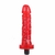 Vibrador formato de Pênis em Jelly Vermelho 17,5 x 4 CM -Super Macio e Potente.