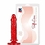 Pênis Realistico e Ventosa 17,5 x 3,8 cm cor Vermelho - comprar online