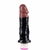 Pênis Preto com Vibrador 17 x 4 cm Cabeça Marrom - Duas cores