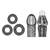 Kit 2 Cabeças Extensoras Texturizadas e 3 Anéis Penianos - KIT Pênis Cover Set-black LOVE NEST - comprar online